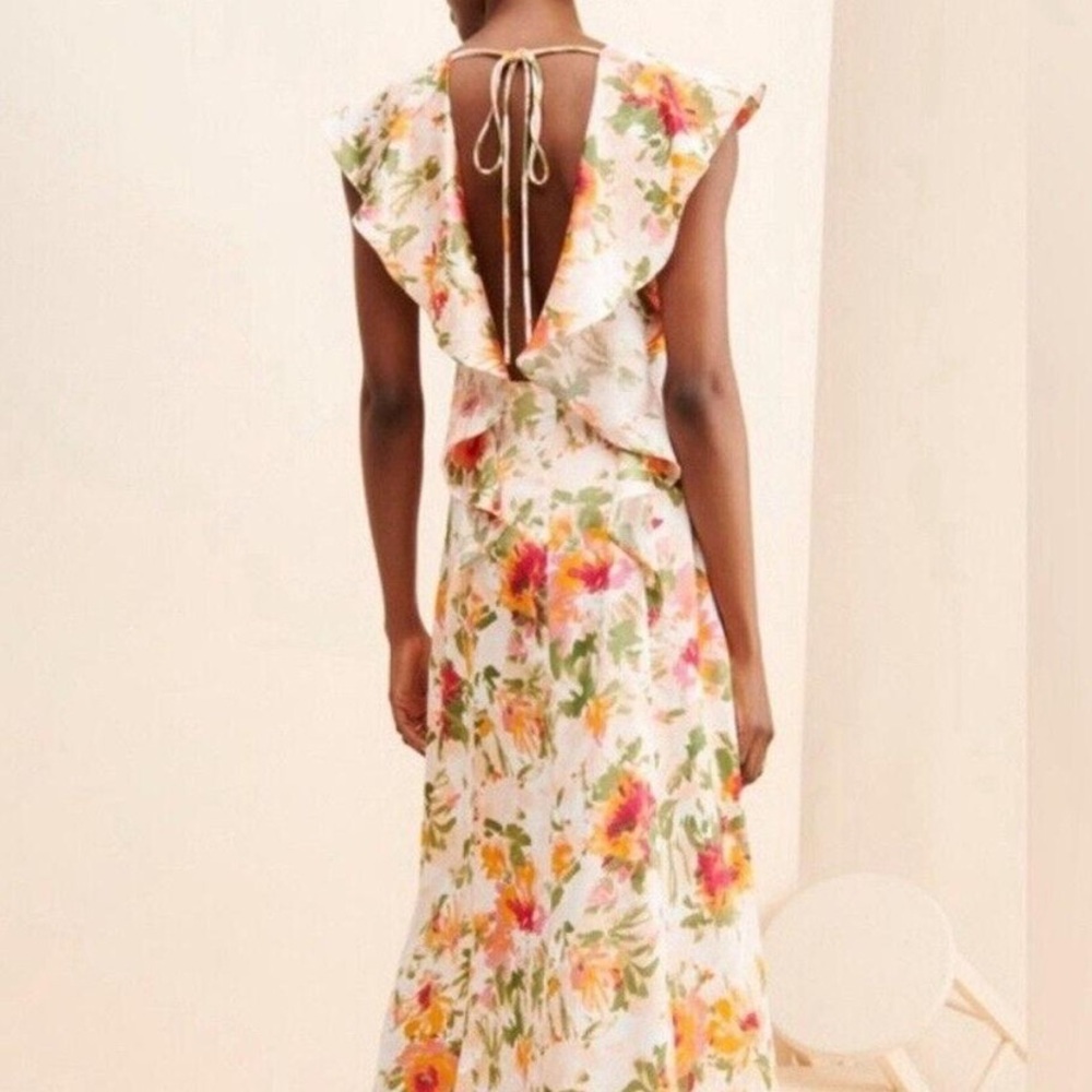 Anthropologie floral long dress